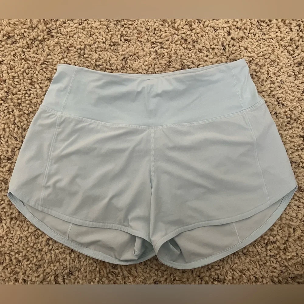 Lululemon Athletica Blue Athletic Shorts with Dolphin Hem - Picture 1 of 3